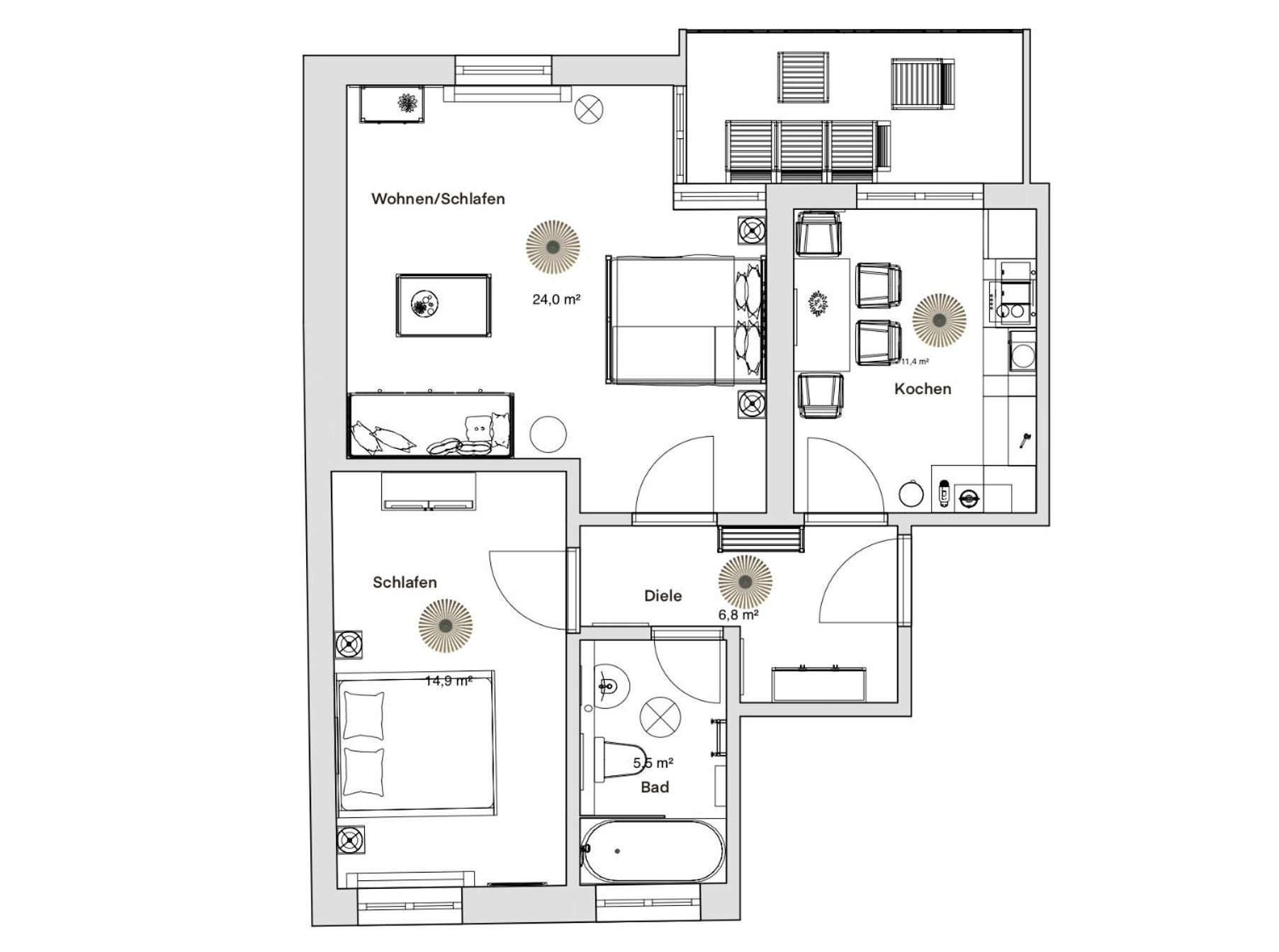 Pineapple Apartments Dresden Zwinger IV - 65 Qm - 1X Free Parking Eksteriør bilde